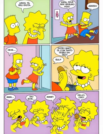 Os Simpsons Bart comendo a Lisa